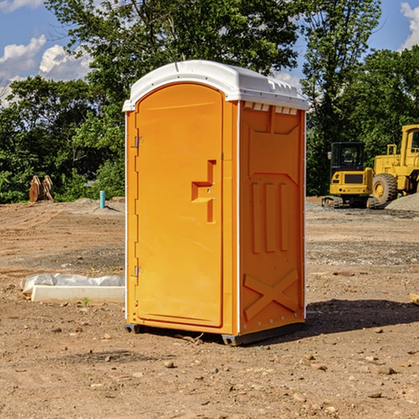 how often are the portable toilets cleaned and serviced during a rental period in Shawnee WY